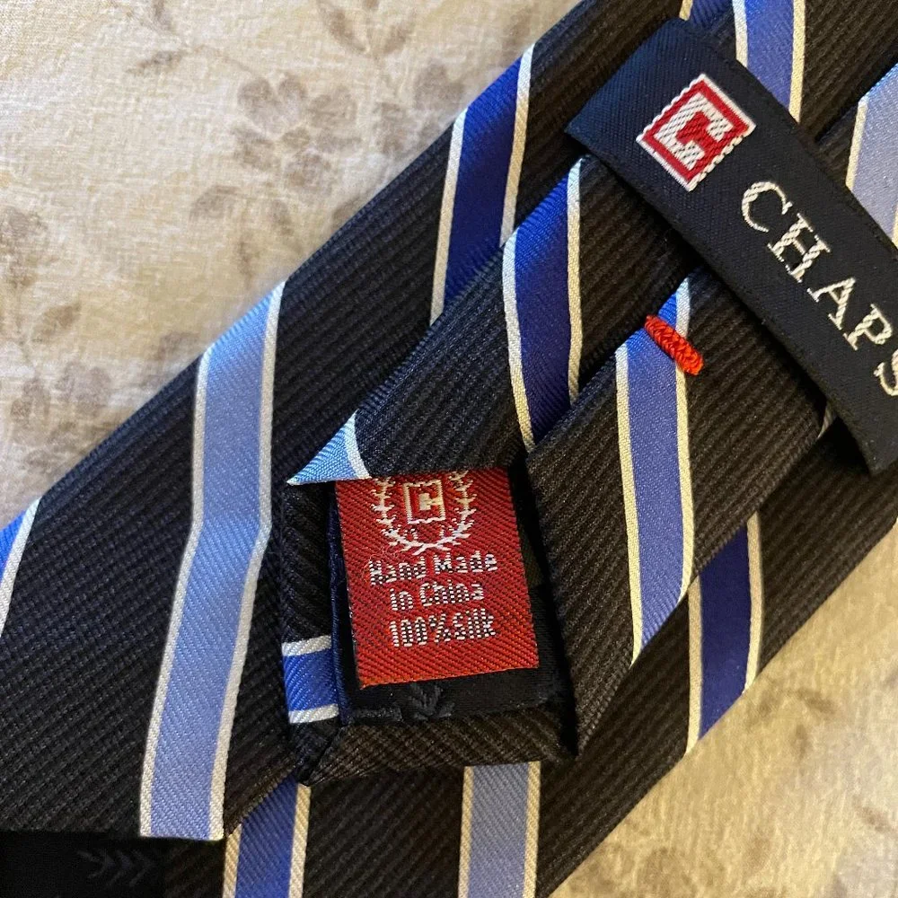 Lot of 1 Boy's Brown Belt and 2 Clip-On Ties (1 Silk, 1 Polyester)